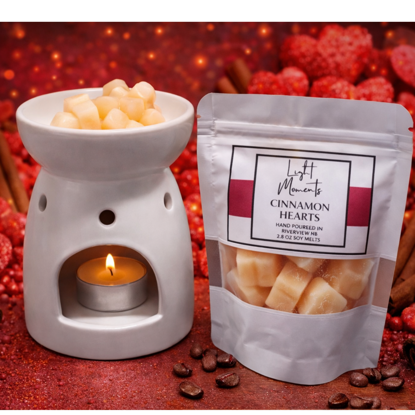 2.8oz Cinnamon Hearts Wax Melts